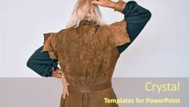  Presentation with long hair man - Cool new presentation theme with old-senior-man-with-grey backdrop and a tawny brown colored foreground