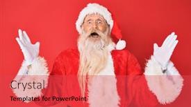  Presentation with long hair man - Cool new PPT theme with old-senior-man-with-grey backdrop and a red colored foreground