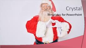  Presentation with long hair man - Slide set with old-senior-man-with-grey background and a light gray colored foreground