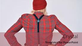  Presentation with long hair man - Audience pleasing PPT theme consisting of old-senior-man-with-grey backdrop and a red colored foreground