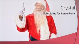  Presentation with long hair man - Presentation consisting of old-senior-man-with-grey background and a light gray colored foreground