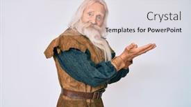  Presentation with old man and music - Slide deck with old-senior-man-with-grey background and a light gray colored foreground