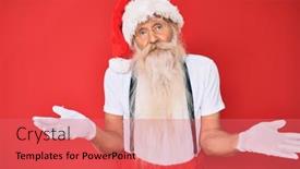  Presentation with old man and music - Audience pleasing PPT theme consisting of old-senior-man-with-grey backdrop and a coral colored foreground