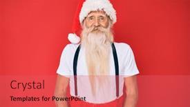  Presentation with uae old man - Cool new slide deck with old-senior-man-with-grey backdrop and a red colored foreground