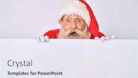  Presentation with long hair man - PPT theme with old-senior-man-with-grey background and a sky blue colored foreground