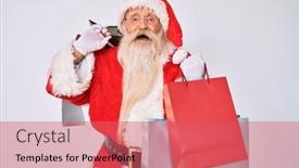  Presentation with long hair man - Colorful slide set enhanced with old-senior-man-with-grey backdrop and a coral colored foreground