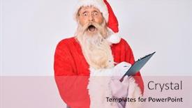  Presentation with long hair man - Audience pleasing PPT theme consisting of old-senior-man-with-grey backdrop and a coral colored foreground