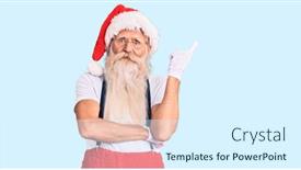  Presentation with long hair man - Beautiful slide set featuring old-senior-man-with-grey backdrop and a sky blue colored foreground