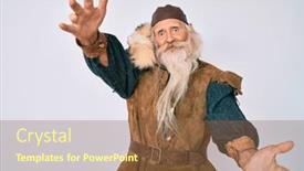  Presentation with hug - Cool new presentation design with old-senior-man-with-grey backdrop and a tawny brown colored foreground