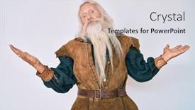  Presentation with werry old man and gis music - Presentation theme enhanced with old-senior-man-with-grey background and a light gray colored foreground