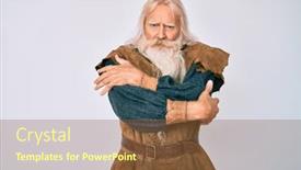  Presentation with long hair man - Amazing presentation having old-senior-man-with-grey backdrop and a tawny brown colored foreground