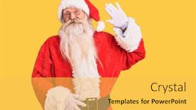  Presentation with long hair man - Amazing PPT theme having old-senior-man-with-grey backdrop and a yellow colored foreground