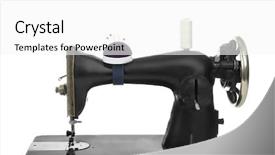  Presentation with sewing machine safety - Cool new presentation theme with old sewing machine with thread backdrop and a white colored foreground