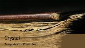  Presentation with black cross - Colorful PPT theme enhanced with old shabby book isolated backdrop and a coral colored foreground
