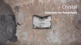  Presentation with plaque - Presentation design having old-shabby-plaque background and a gray colored foreground