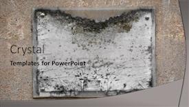  Presentation with plaque - Cool new PPT layouts with old-shabby-plaque backdrop and a light gray colored foreground
