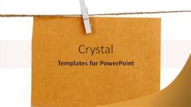  Presentation with white sheet - Amazing presentation theme having old-sheet-of-paper-hanging backdrop and a gold colored foreground