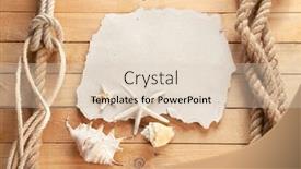  Presentation with old ship - Colorful slide deck enhanced with old sheet of paper on board the ship shells and starfish wooden background backdrop and a lemonade colored foreground