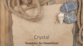  Presentation with nautical rope - Cool new slides with old-sheet-of-parchment backdrop and a coral colored foreground