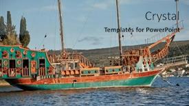  Presentation with old ship - Theme enhanced with old-ship-in-the-montenegro background and a light blue colored foreground