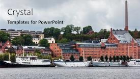  Presentation with old - Presentation having old-ships-on-the-pier background and a light gray colored foreground