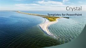  Presentation with black sea - Cool new presentation theme with old-shipwreck-reinforced-concrete-barge backdrop and a light blue colored foreground