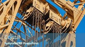  Presentation with shipyard - Theme enhanced with old-shipyard-crane-steel-industrial background and a ocean colored foreground