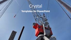  Presentation with shipyard - PPT layouts with old-shipyard-crane-steel-industrial background and a  colored foreground