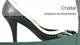  Presentation with high voltage relay protection and automation - PPT layouts with old shoes - high heeled shoe on white background and a white colored foreground