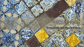  Presentation with ceramic tiles - Theme having old-sicilian-style-ceramic-tiles background and a coral colored foreground