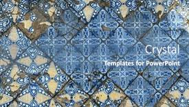  Presentation with ceramic tiles - Presentation theme enhanced with old-sicilian-style-ceramic-tiles background and a teal colored foreground