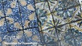  Presentation with ceramic tiles - PPT layouts enhanced with old-sicilian-style-ceramic-tiles background and a ocean colored foreground