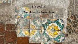  Presentation with ceramic tiles - PPT theme consisting of old-sicilian-style-ceramic-tiles background and a light gray colored foreground