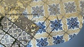  Presentation with ceramic tiles - Slides with old-sicilian-style-ceramic-tiles background and a coral colored foreground