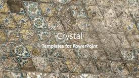  Presentation with ceramic tiles - PPT theme having old-sicilian-style-ceramic-tiles background and a gray colored foreground