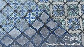  Presentation with ceramic tiles - PPT theme with old-sicilian-style-ceramic-tiles background and a ocean colored foreground