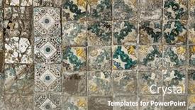  Presentation with ceramic tiles - Presentation theme consisting of old-sicilian-style-ceramic-tiles background and a gray colored foreground