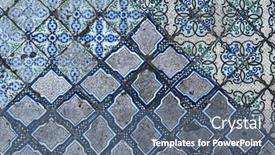  Presentation with ceramic tiles - Slide deck having old-sicilian-style-ceramic-tiles background and a ocean colored foreground