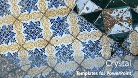  Presentation with ceramic tiles - Presentation with old-sicilian-style-ceramic-tiles background and a ocean colored foreground