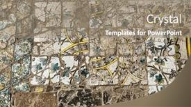  Presentation with ceramic tiles - Presentation theme having old-sicilian-style-ceramic-tiles background and a gray colored foreground