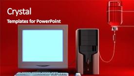  Presentation with serum - Amazing PPT theme having old sick computer this time backdrop and a crimson colored foreground