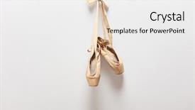  Presentation with ballet - Audience pleasing presentation theme consisting of old silky ballet shoes backdrop and a white colored foreground