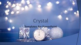  Presentation with silver christmas - Cool new presentation theme with old-silver-clock-close backdrop and a light blue colored foreground