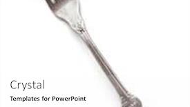  Presentation with silver - Amazing slide deck having old-silver-fork-isolated backdrop and a white colored foreground