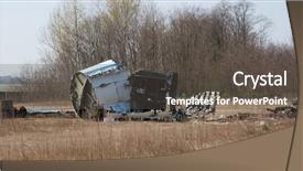  Presentation with aircraft - Slide deck with  background and a  colored foreground