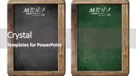  Presentation with blackboards - Amazing PPT layouts having old small menu blackboards backdrop and a dark gray colored foreground