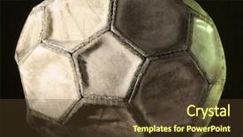  Presentation with soccer - Audience pleasing presentation theme consisting of old soccer ball backdrop and a  colored foreground