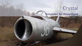  Presentation with soviet - Slide deck consisting of old-soviet-abandoned-military-airplane background and a sky blue colored foreground