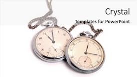 Presentation with soviet - Slide deck featuring old soviet pocket watch covered background and a white colored foreground