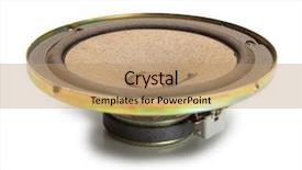  Presentation with pulp paper - Colorful PPT theme enhanced with old speaker unit with paper backdrop and a  colored foreground